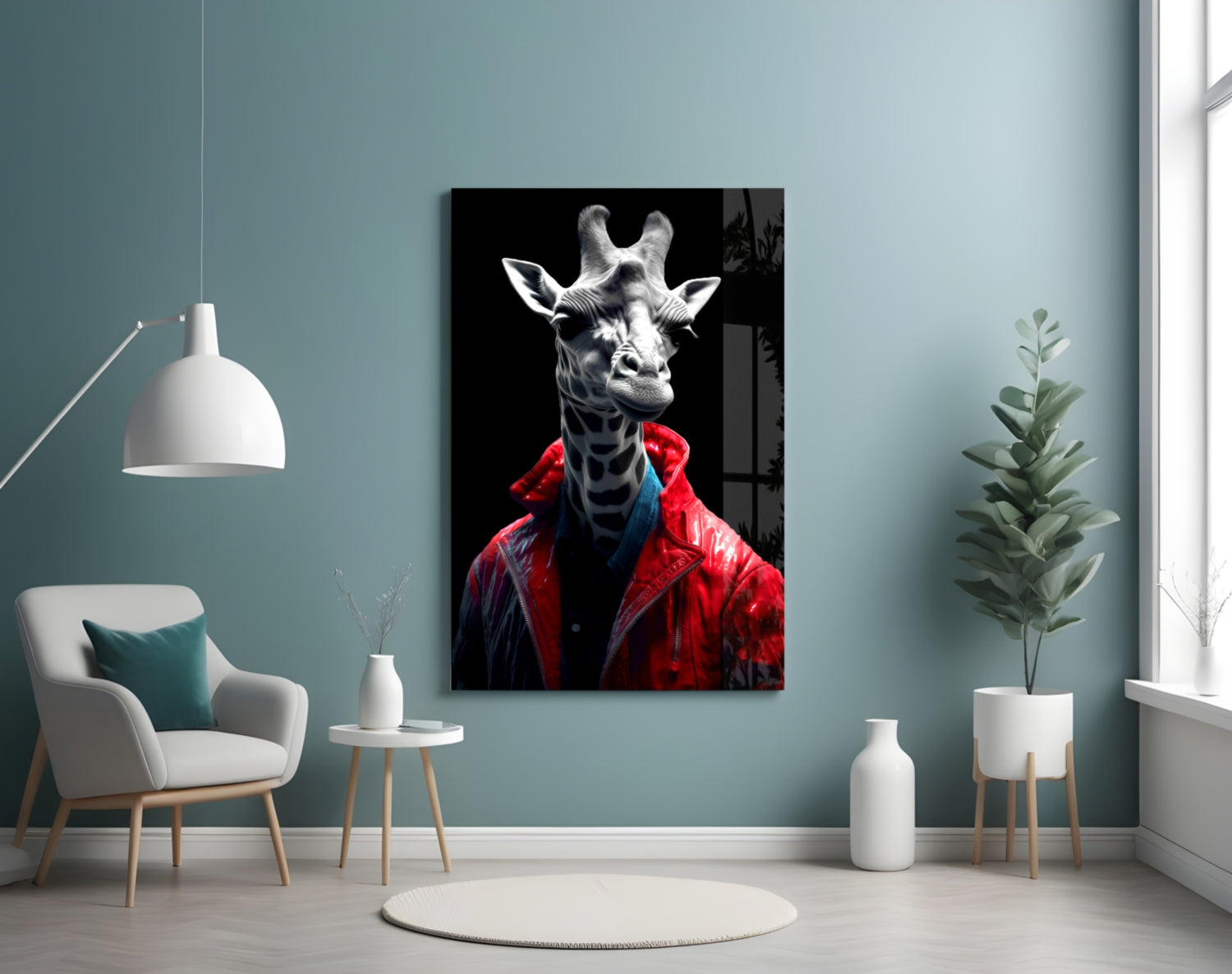 Stylish Giraffe Glass Wall Art || Designer Collection