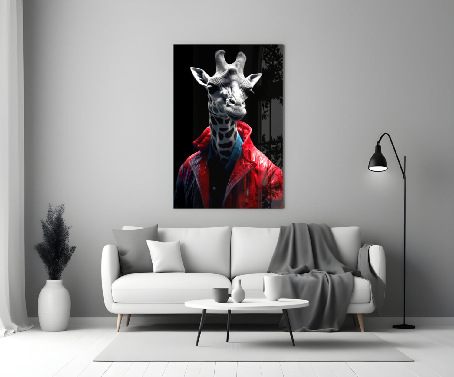 Stylish Giraffe Glass Wall Art || Designer Collection