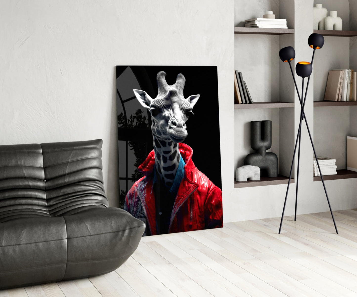 Stylish Giraffe Glass Wall Art || Designer Collection