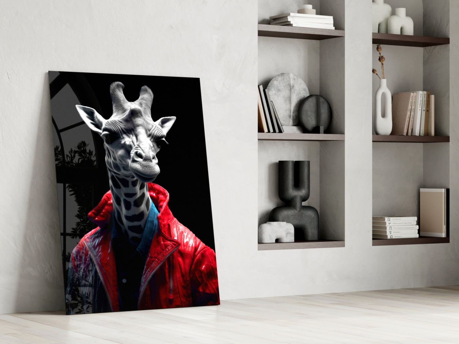 Stylish Giraffe Glass Wall Art || Designer Collection