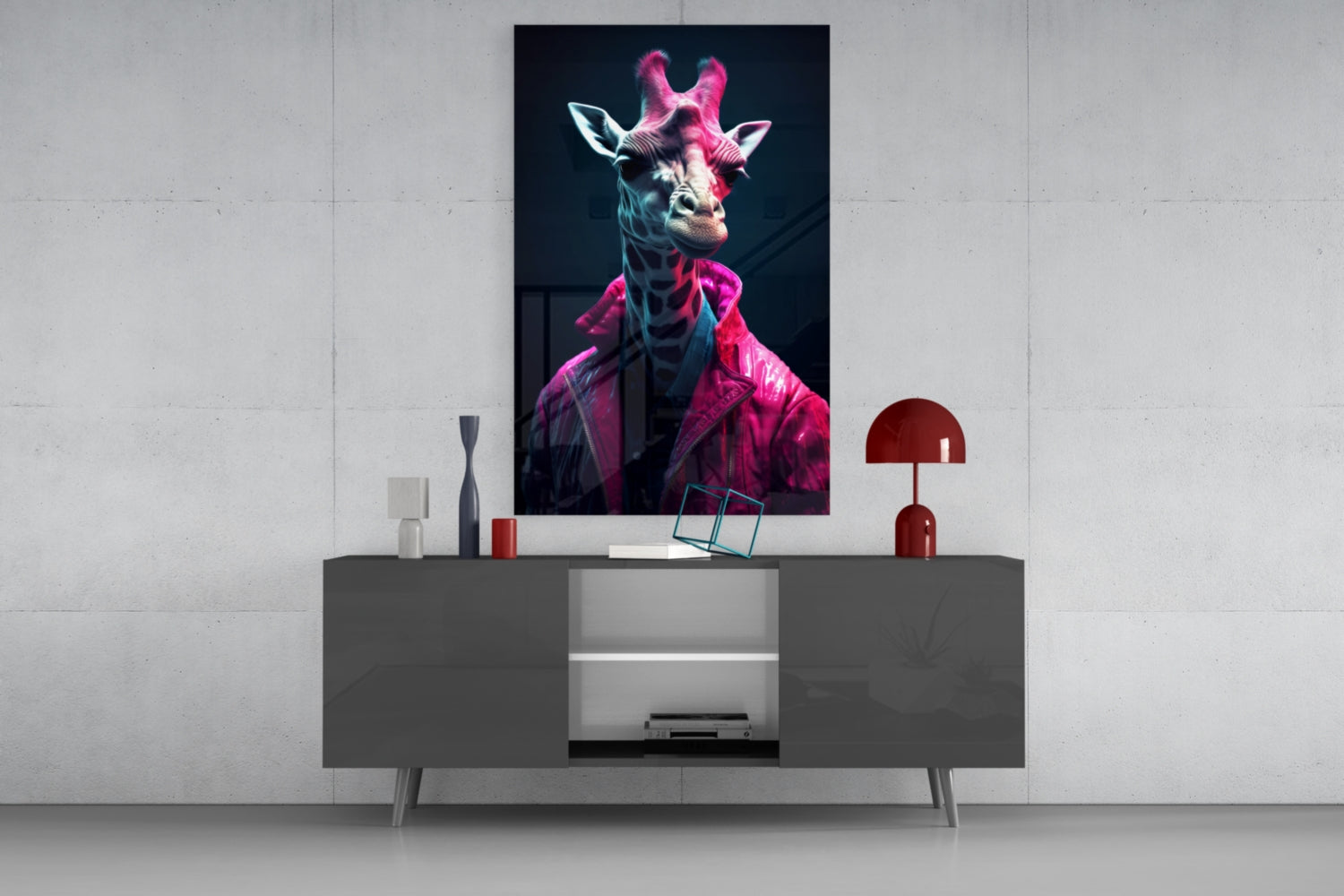 Stylish Giraffe Glass Wall Art || Designer Collection