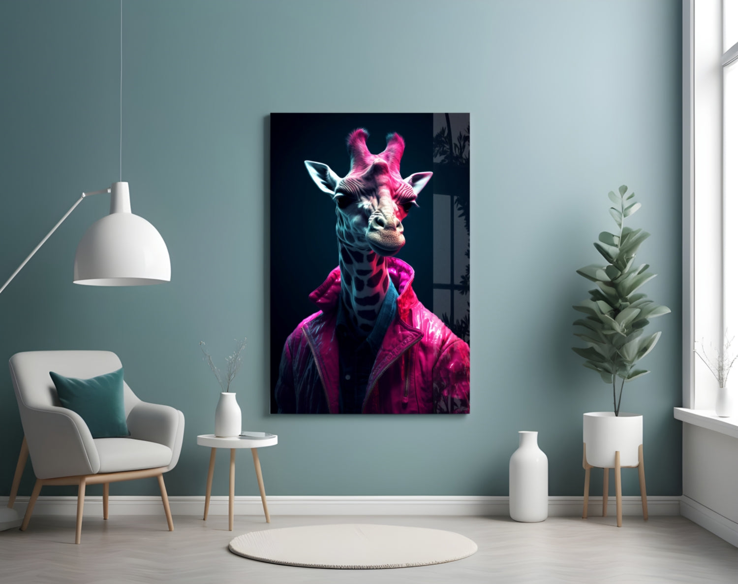 Stylish Giraffe Glass Wall Art || Designer Collection