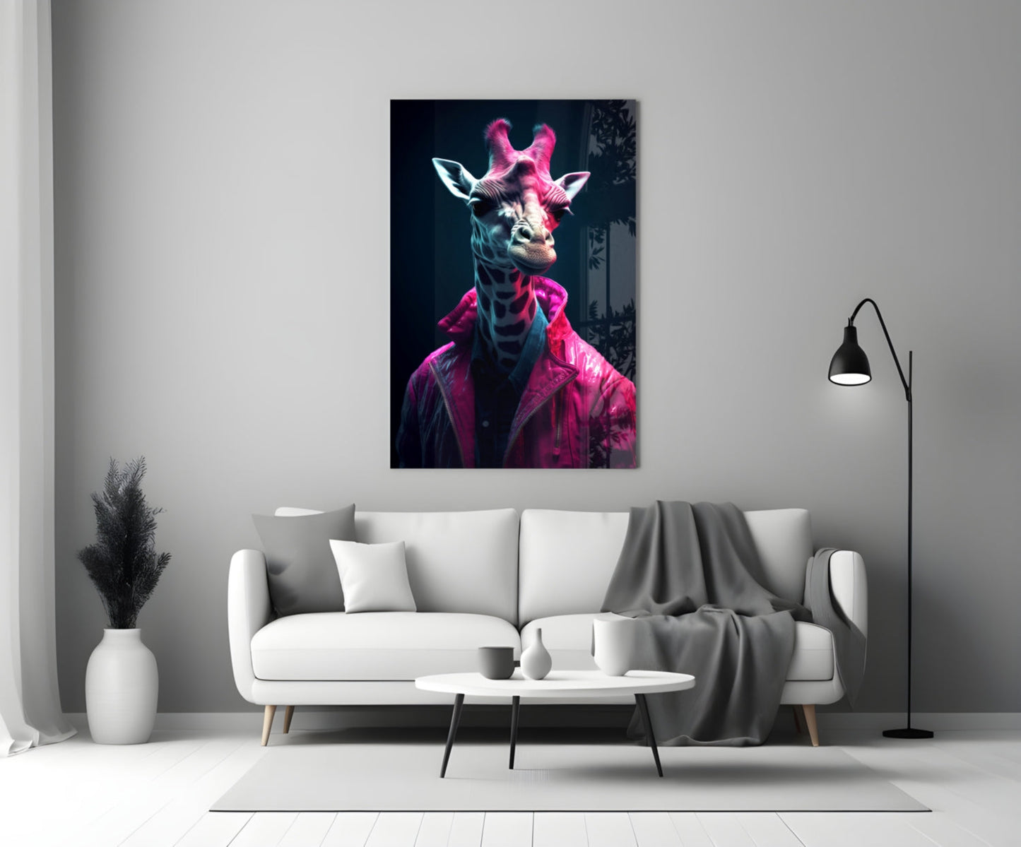 Stylish Giraffe Glass Wall Art || Designer Collection
