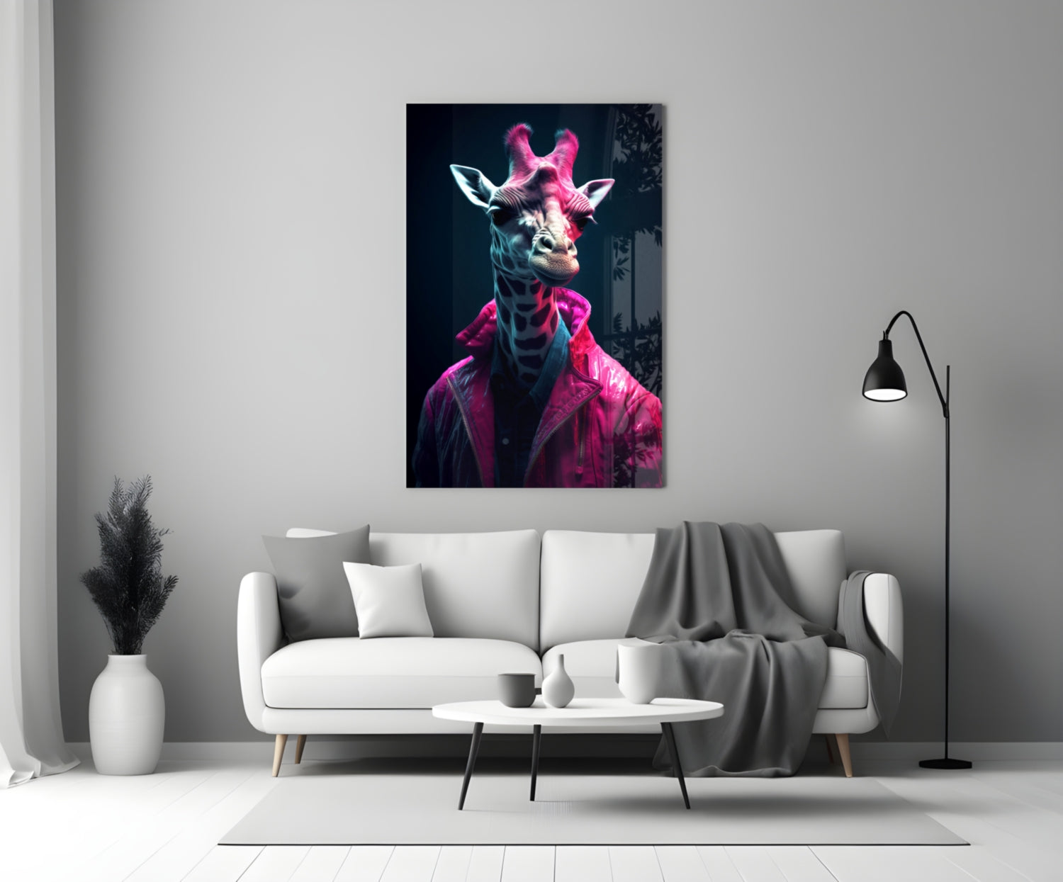 Stylish Giraffe Glass Wall Art || Designer Collection