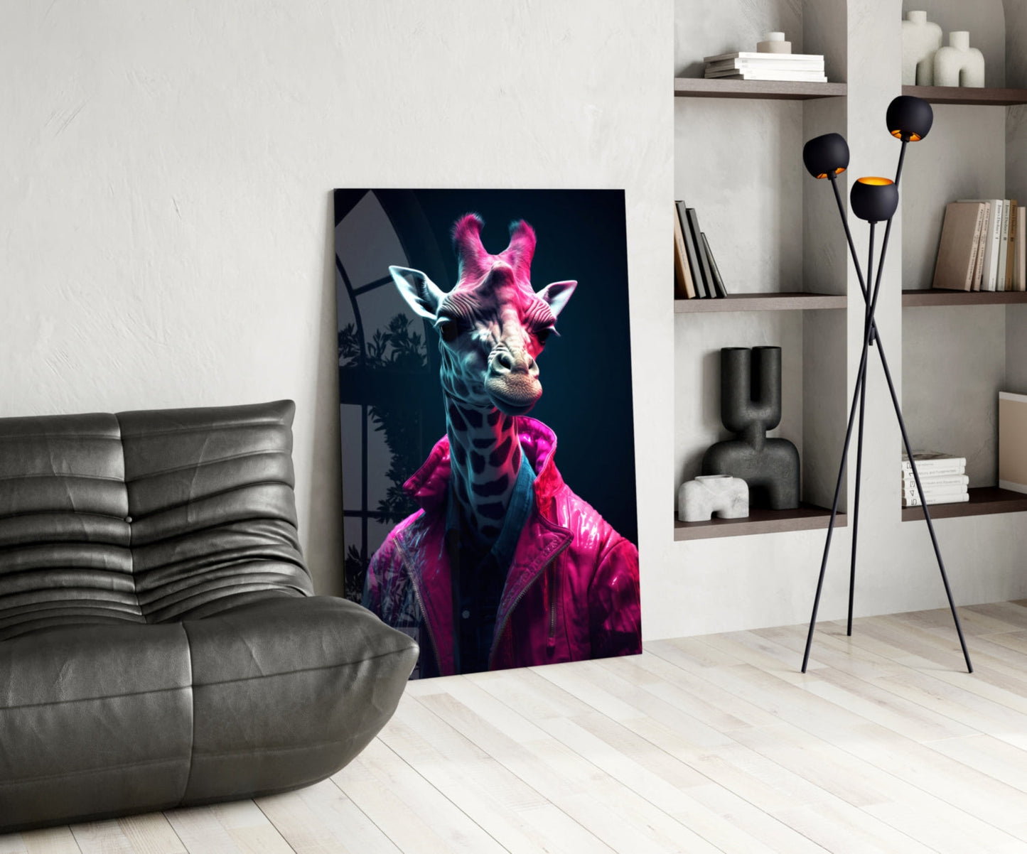 Stylish Giraffe Glass Wall Art || Designer Collection