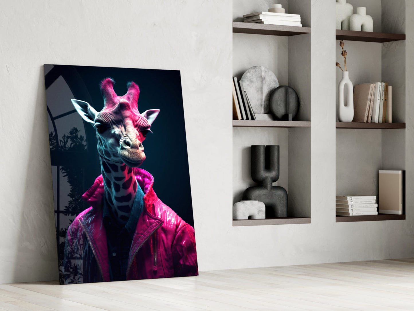 Stylish Giraffe Glass Wall Art || Designer Collection