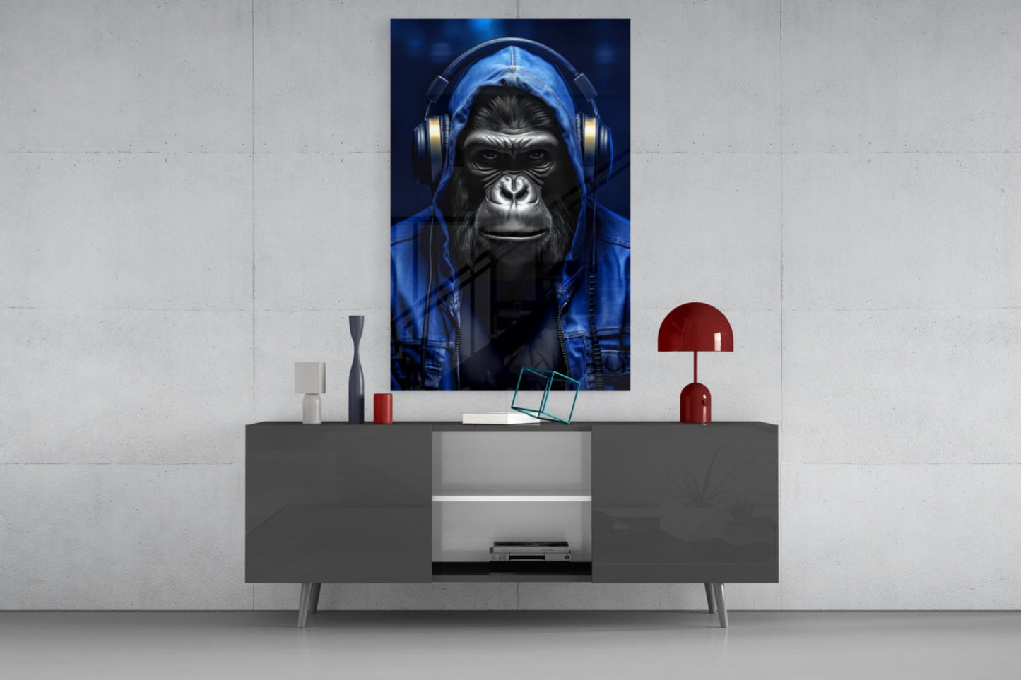 Rebellios Ape  Glass Wall Art || Designer Collection