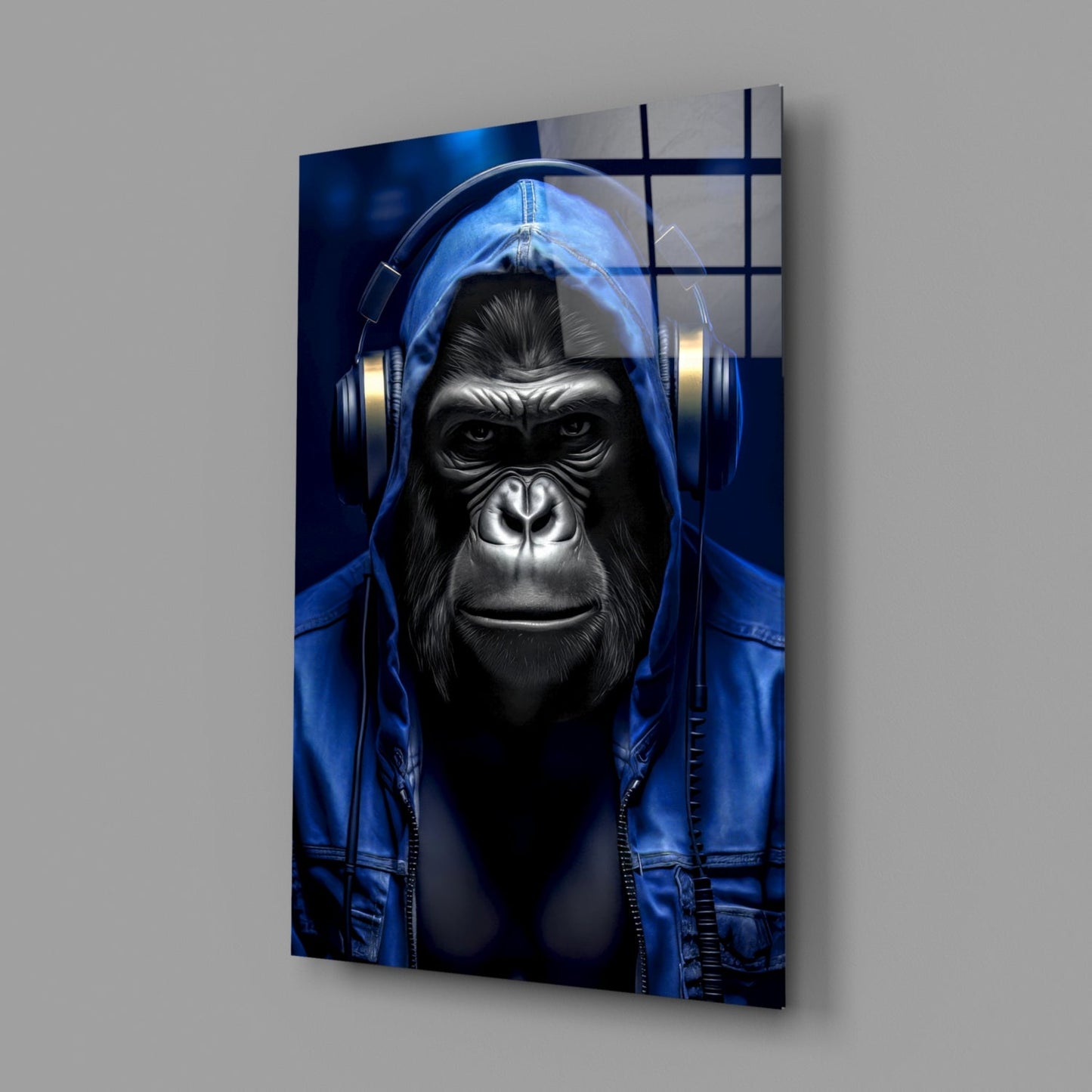 Rebellios Ape  Glass Wall Art || Designer Collection