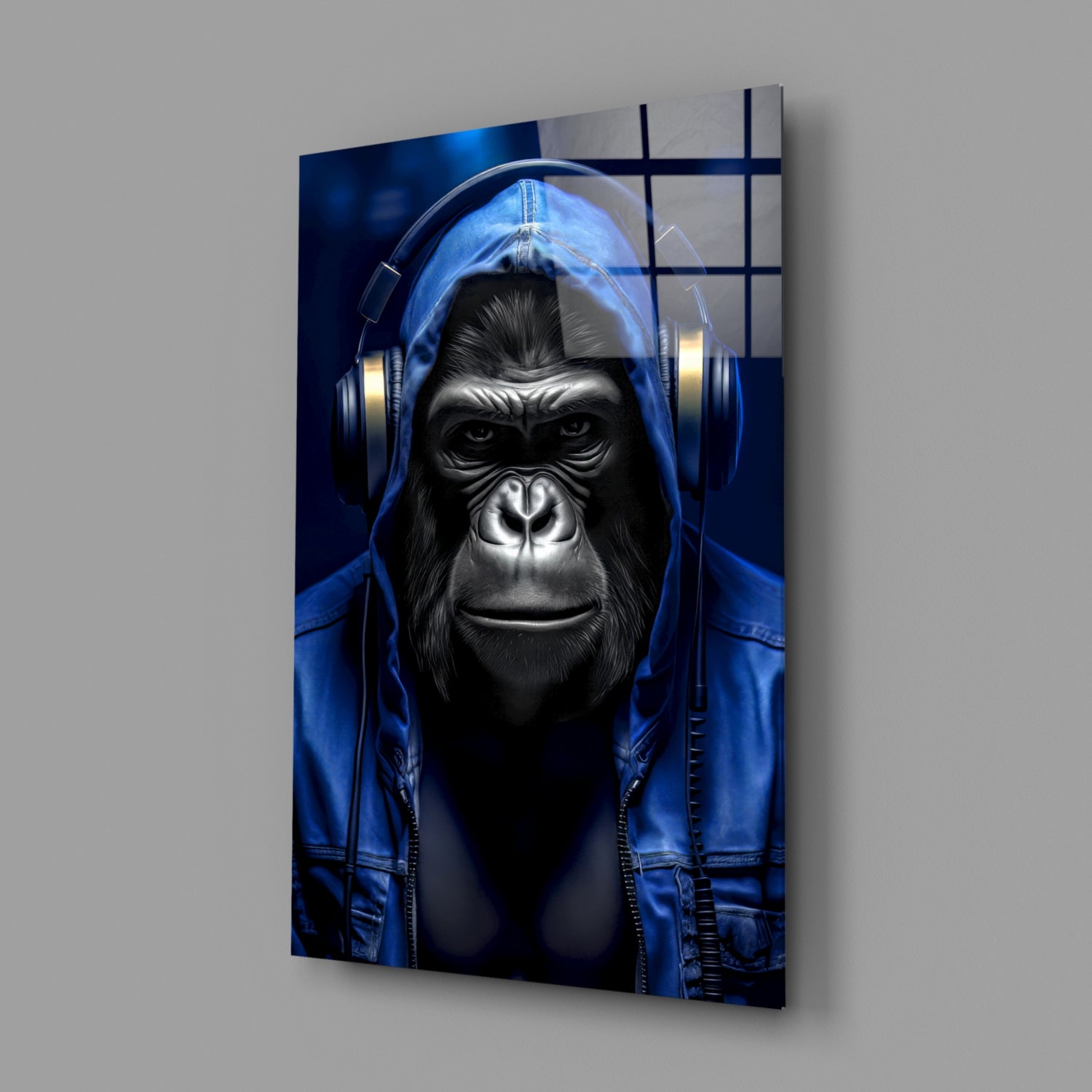 Rebellios Ape  Glass Wall Art || Designer Collection