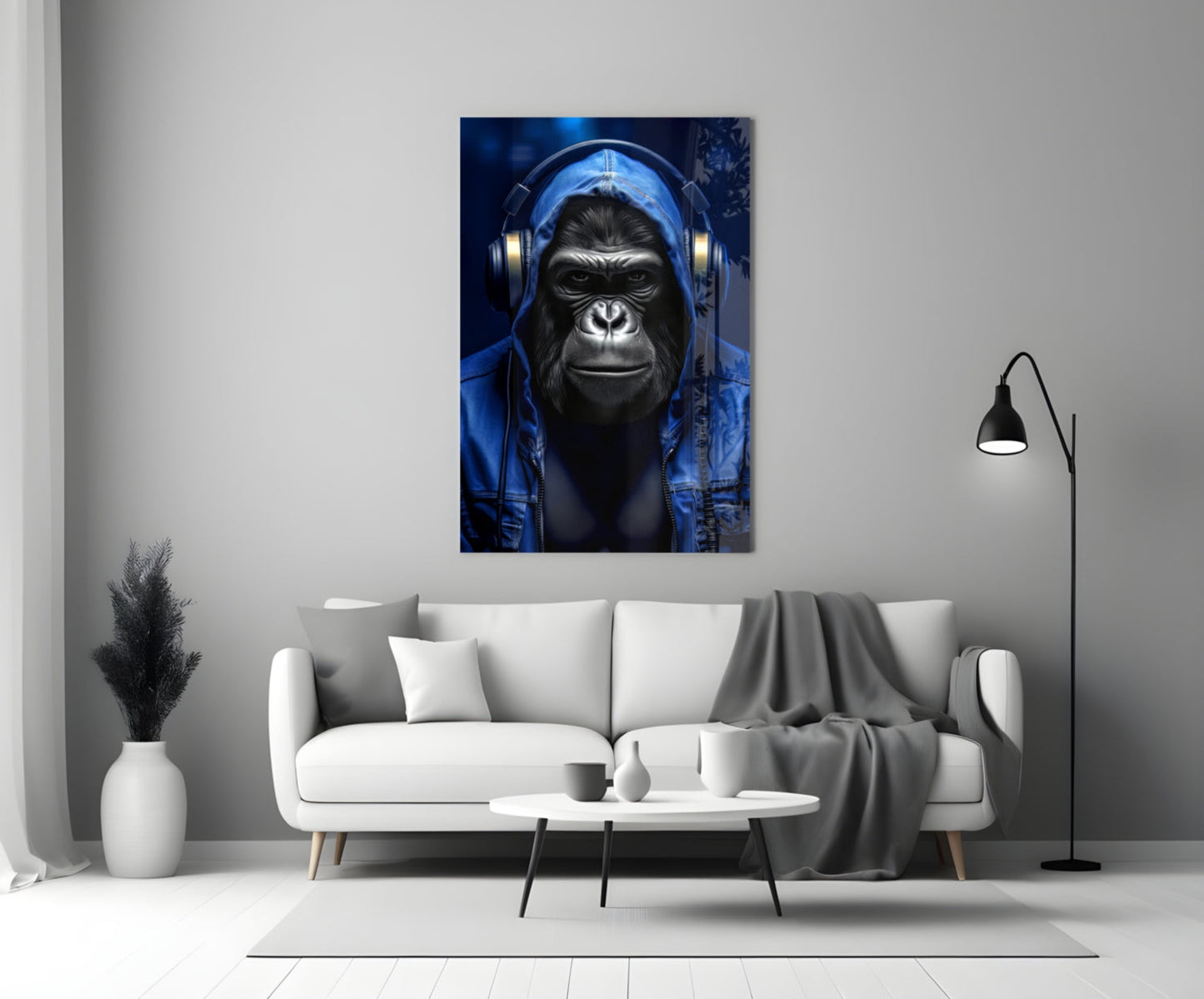 Rebellios Ape  Glass Wall Art || Designer Collection