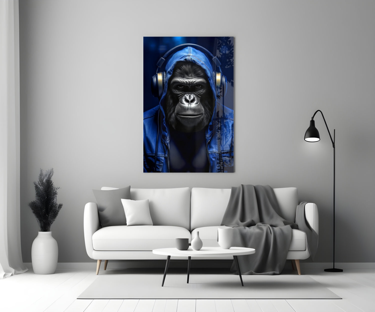 Rebellios Ape  Glass Wall Art || Designer Collection