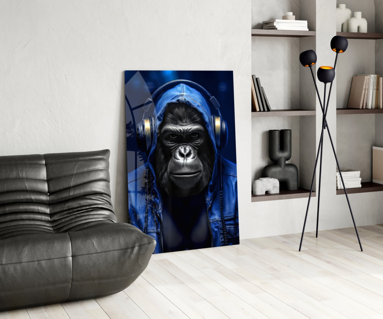 Rebellios Ape  Glass Wall Art || Designer Collection