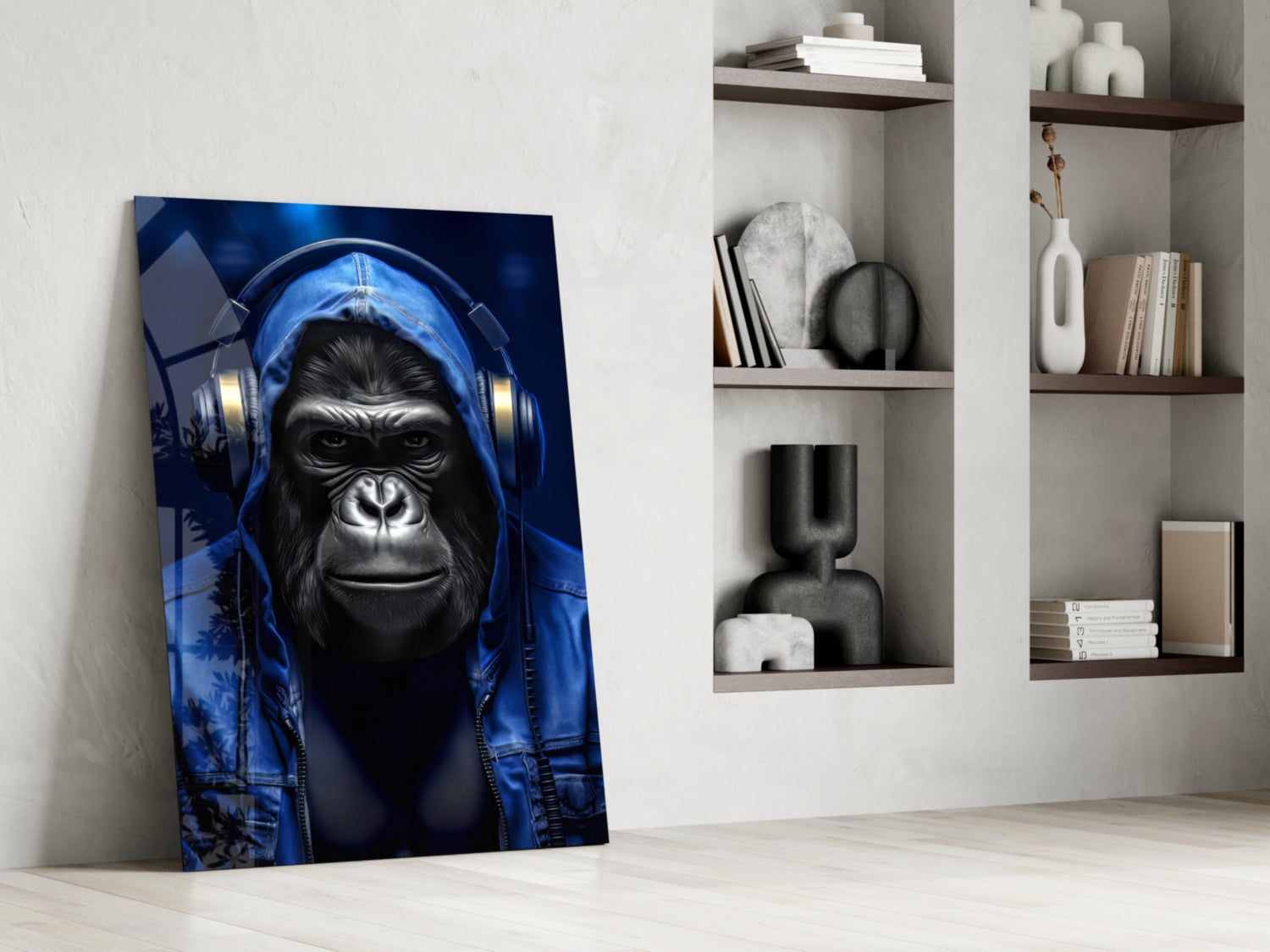 Rebellios Ape  Glass Wall Art || Designer Collection