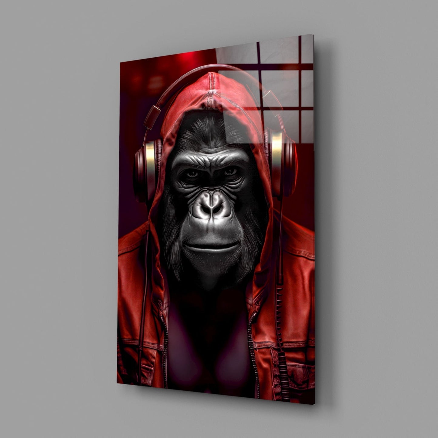 Rebellios Ape  Glass Wall Art || Designer Collection