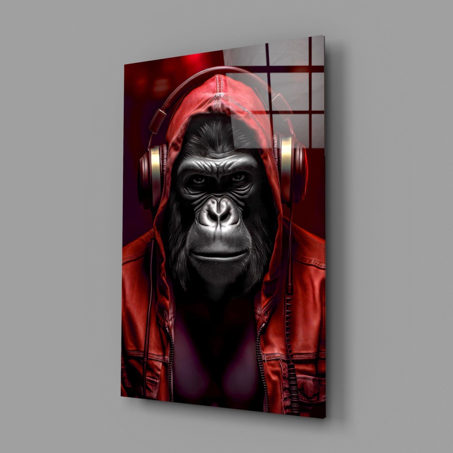 Rebellios Ape  Glass Wall Art || Designer Collection