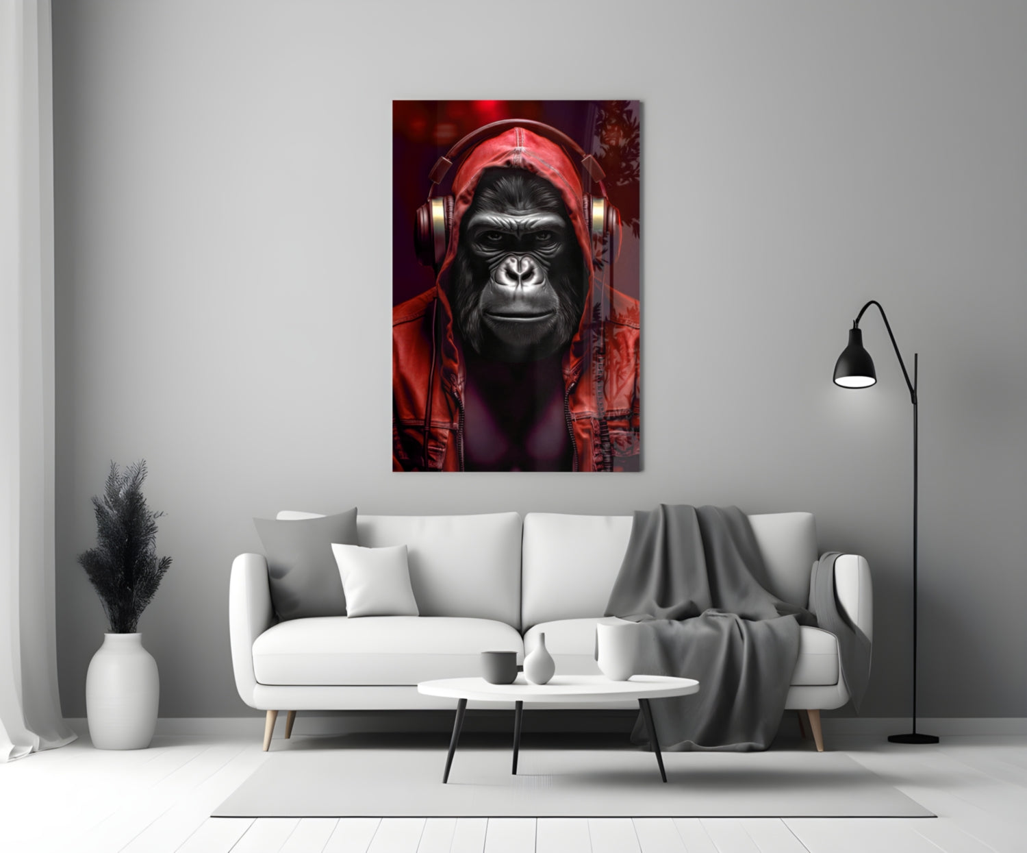 Rebellios Ape  Glass Wall Art || Designer Collection
