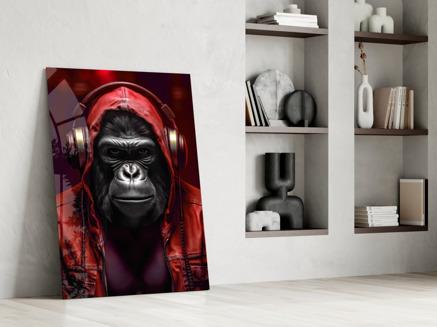 Rebellios Ape  Glass Wall Art || Designer Collection