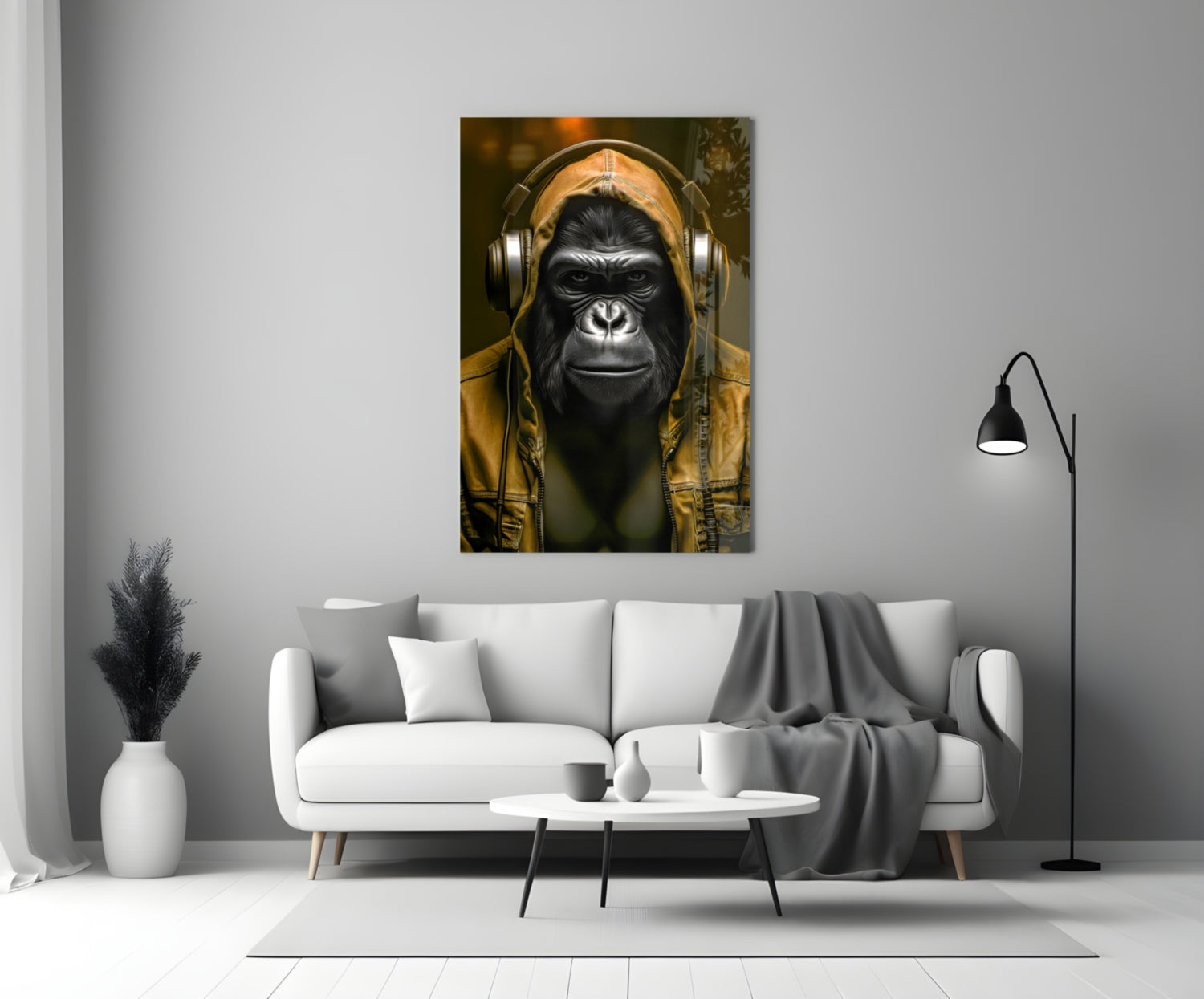 Rebellios Ape  Glass Wall Art || Designer Collection