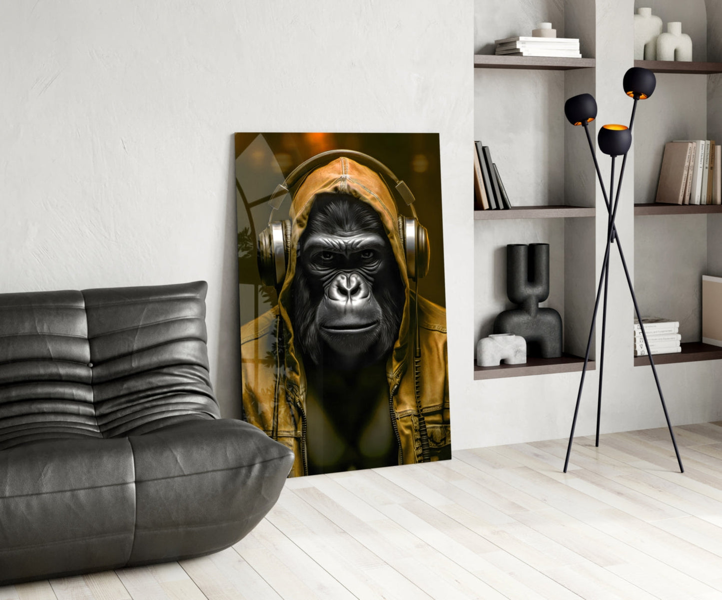 Rebellios Ape  Glass Wall Art || Designer Collection