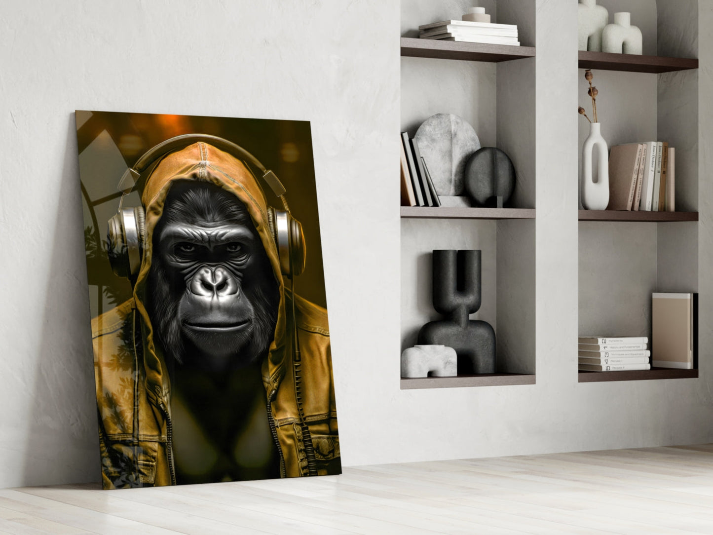 Rebellios Ape  Glass Wall Art || Designer Collection