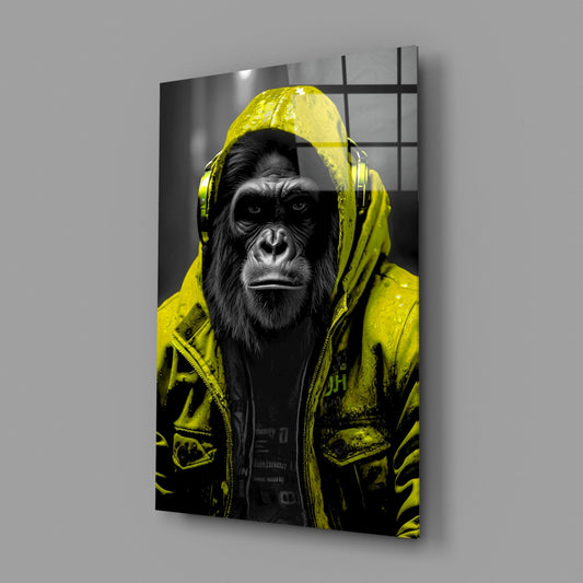 Rebellios Ape  Glass Wall Art || Designer Collection