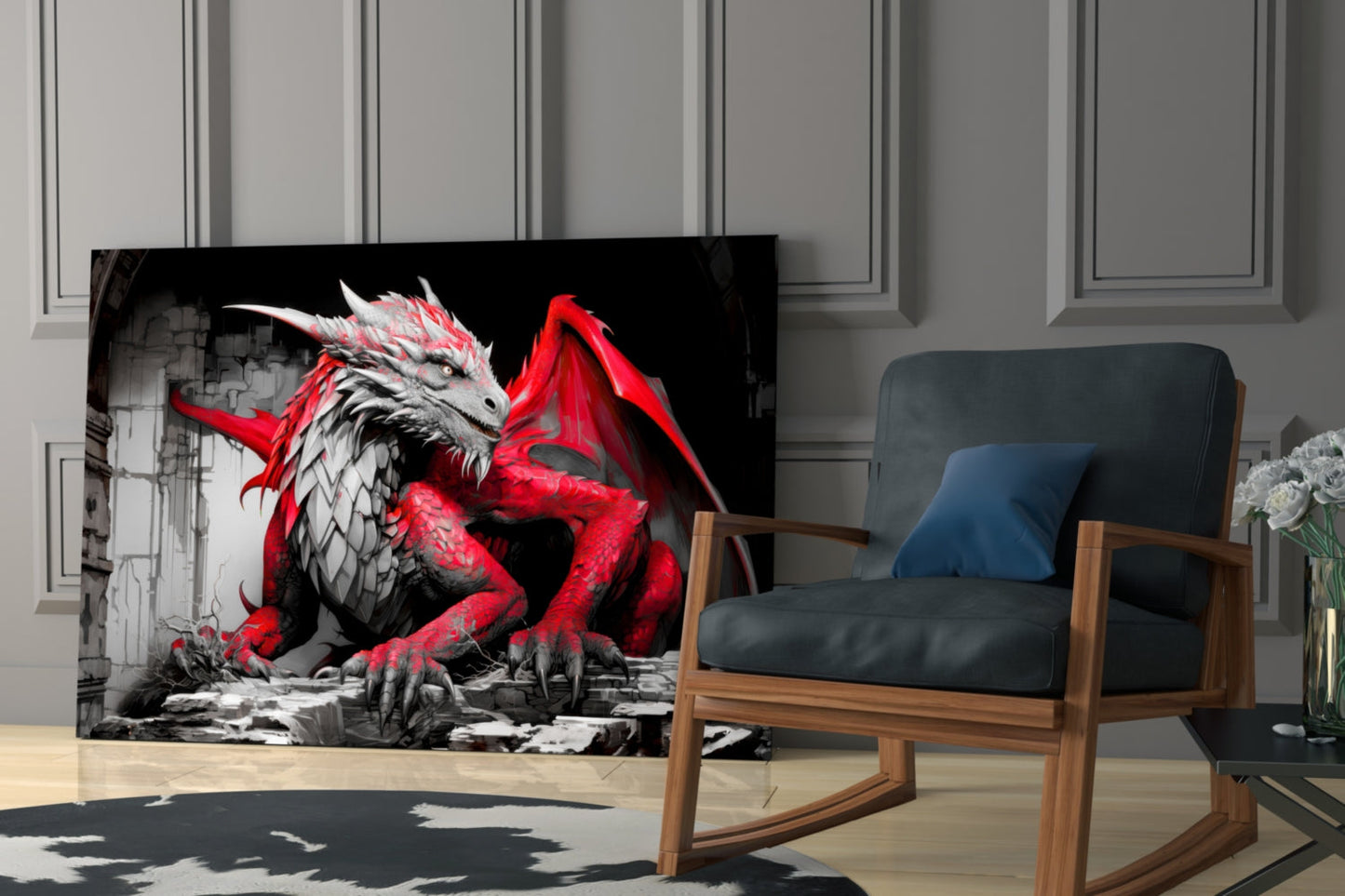 Dragon Glass Wall Art || Designer Collection