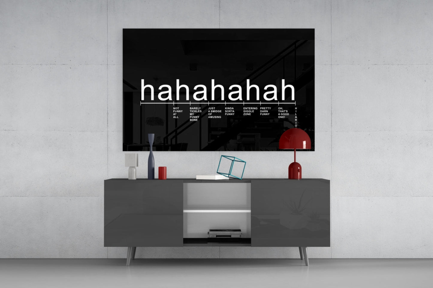 Laughter Analysis Glass Wall Art || Designer Collection