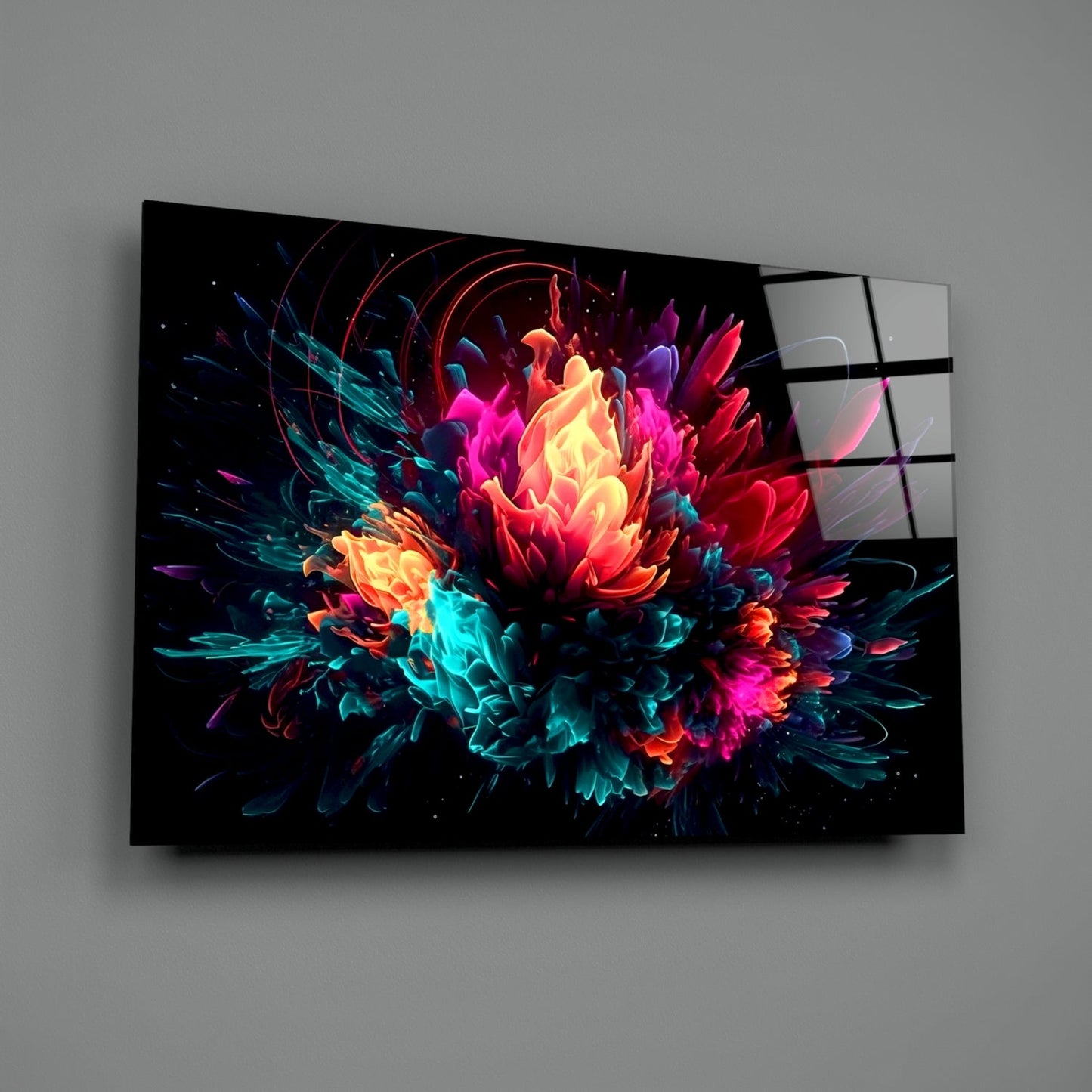 Color Explosion Glass Wall Art || Designer Collection
