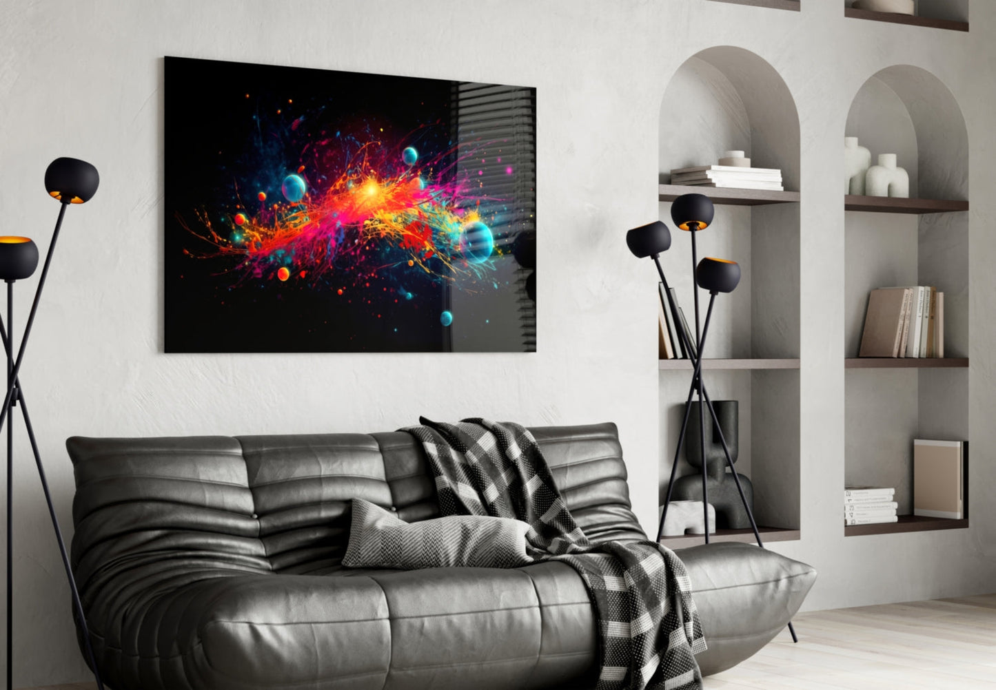 Colors of Space Glass Wall Art || Designer Collection