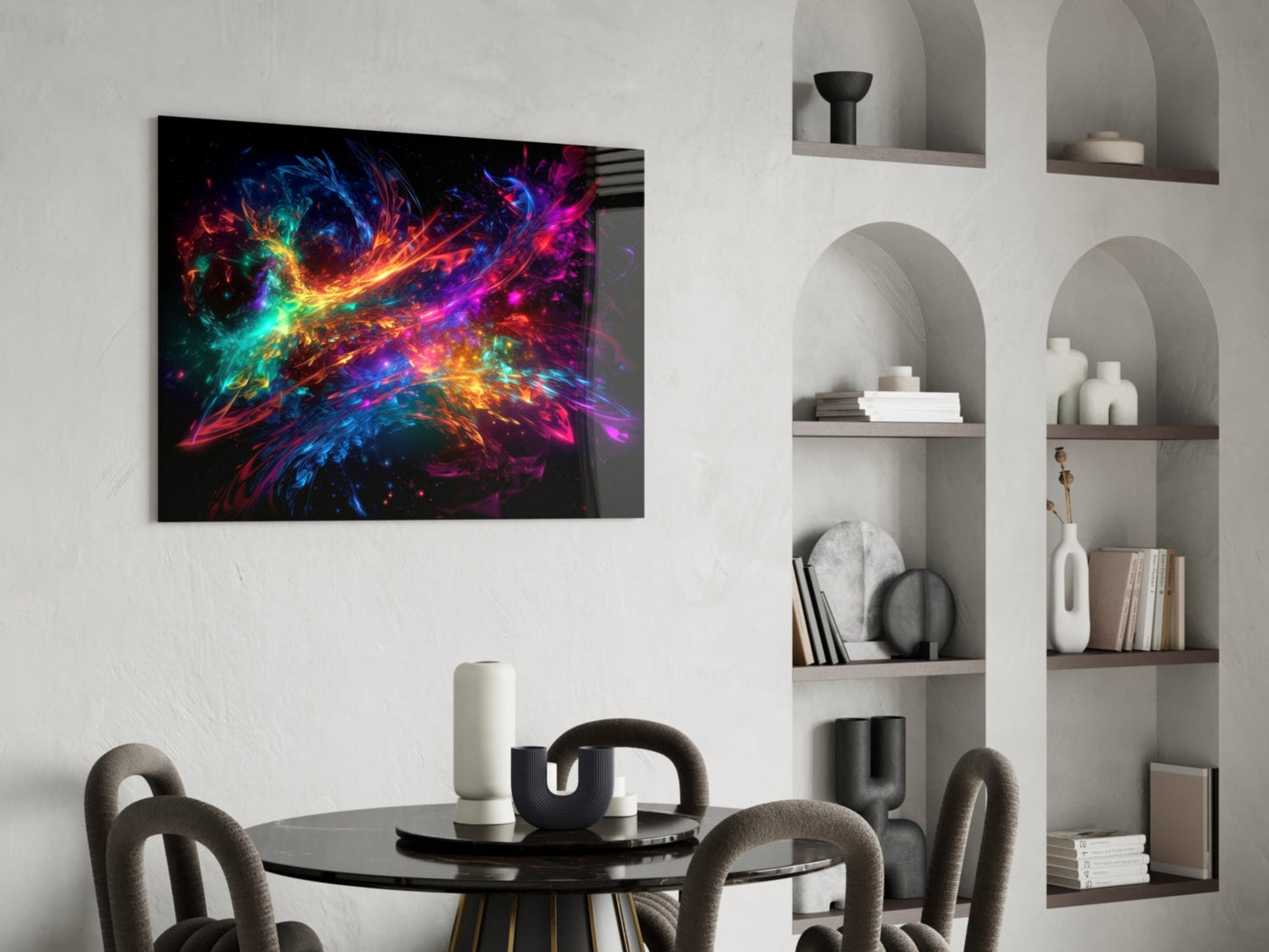 Colors of Space Glass Wall Art || Designer Collection