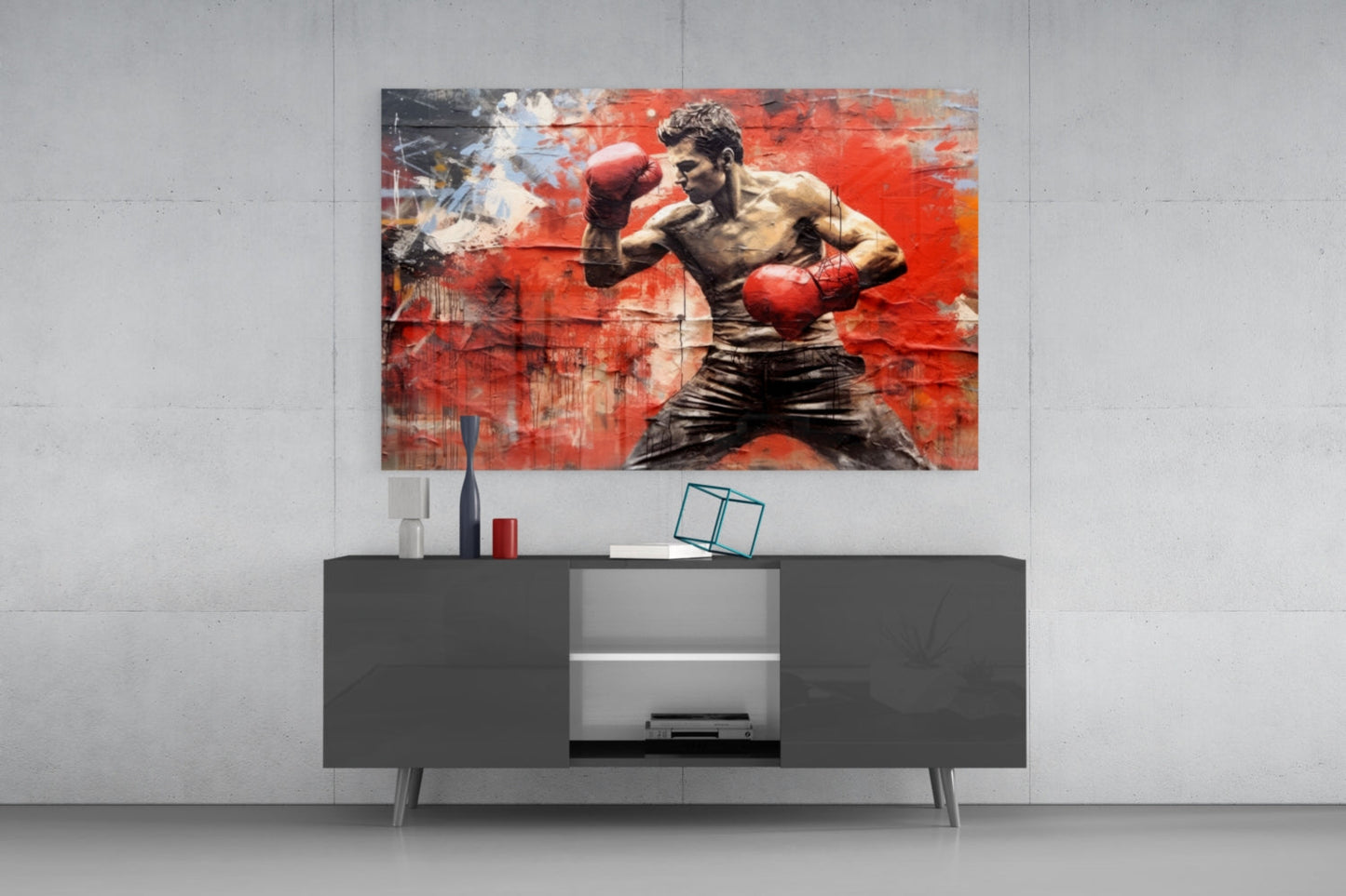 Boxing Glass Wall Art from the Designer Collection