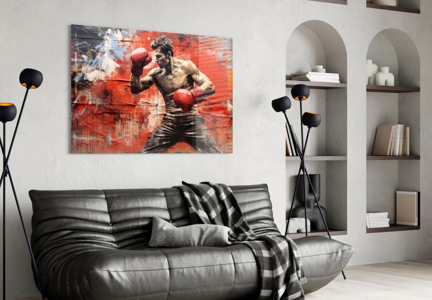 Boxing Glass Wall Art from the Designer Collection