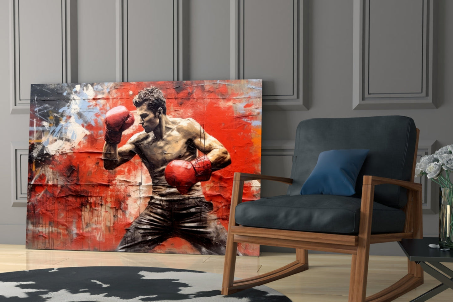 Boxing Glass Wall Art from the Designer Collection