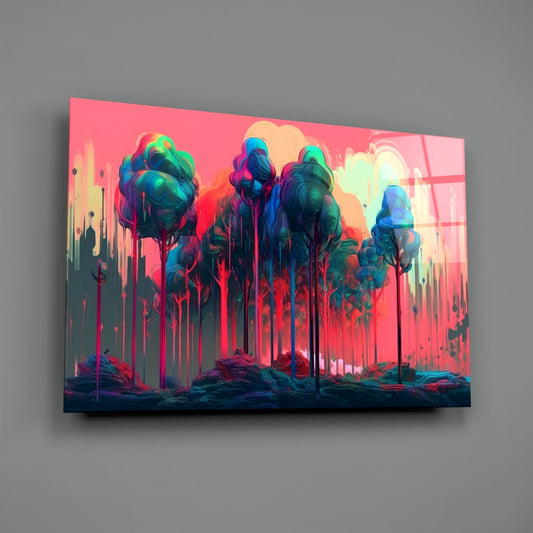 Forest of Colors Glass Wall Art || Designer Collection