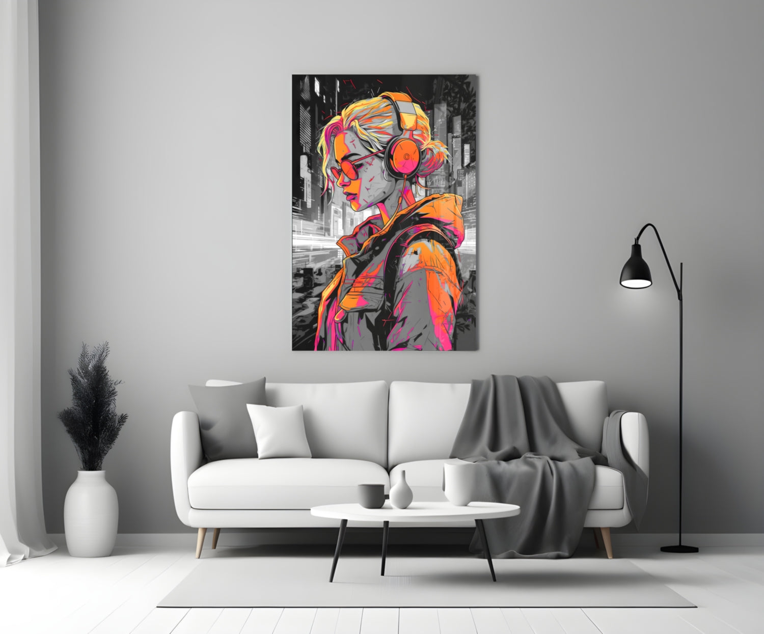 Music Girl Glass Wall Art || Designer Collection – Sign Junky