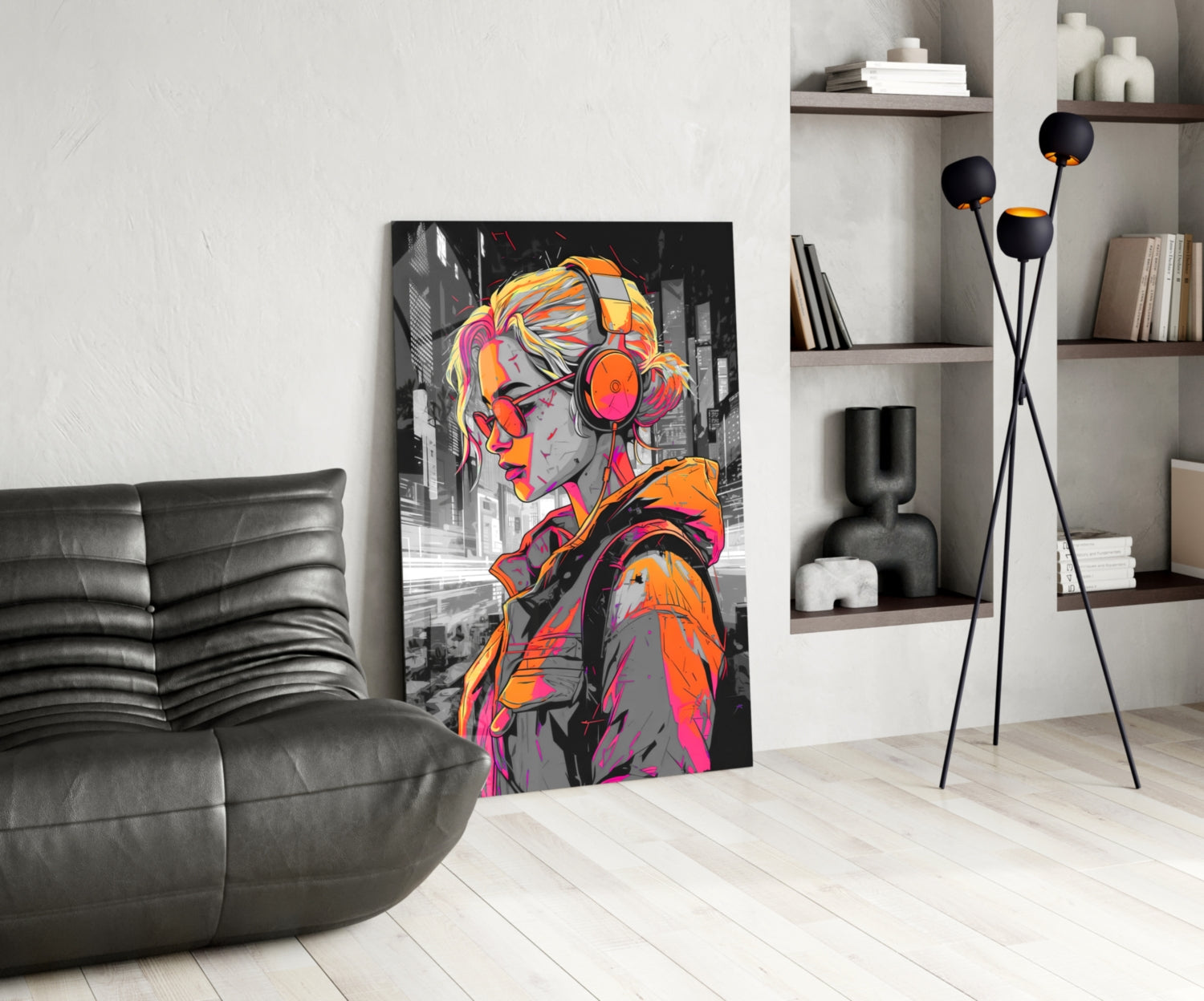 Music Girl Glass Wall Art || Designer Collection – Sign Junky