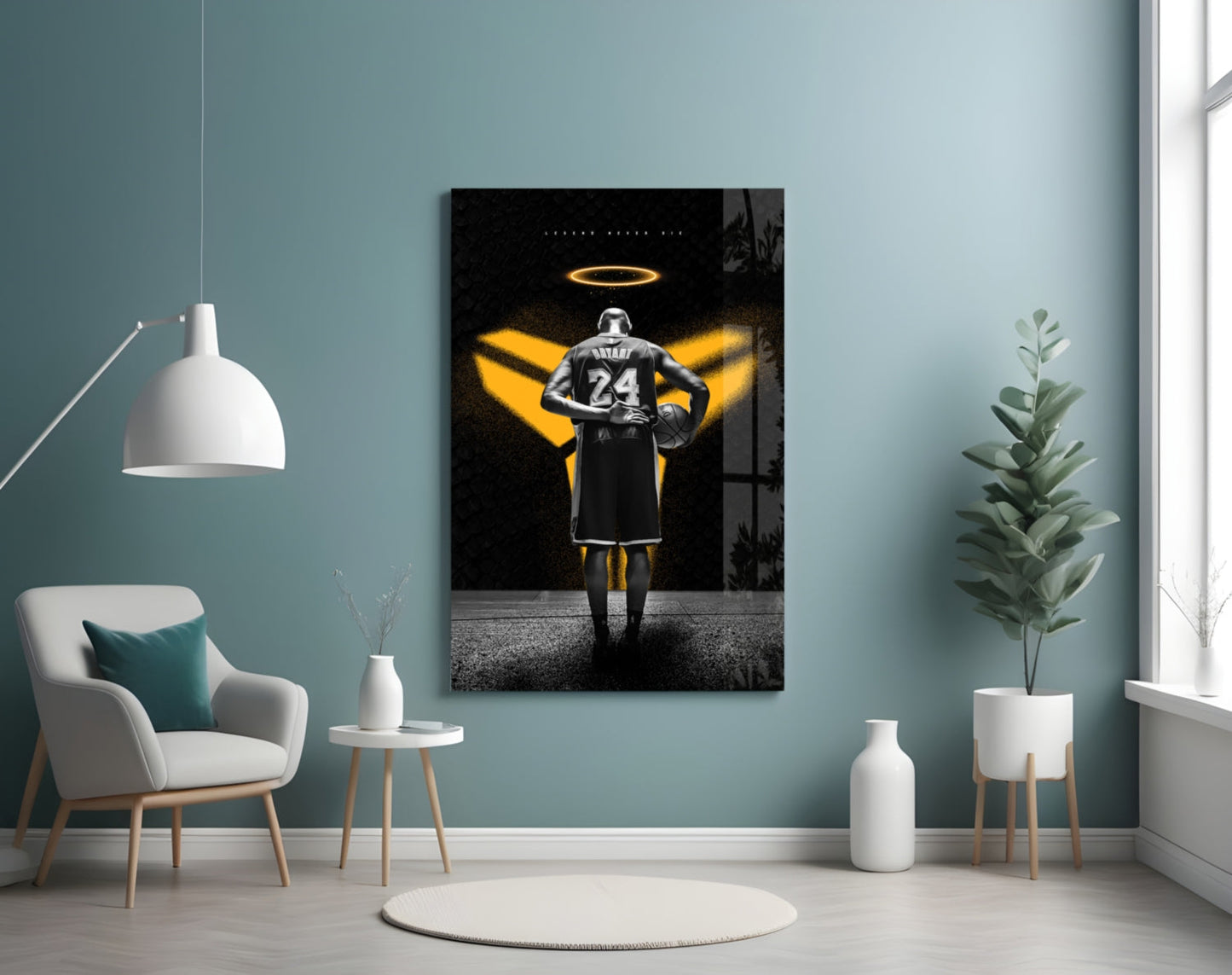Kobe Bryant Glass Wall Art || Designer Collection