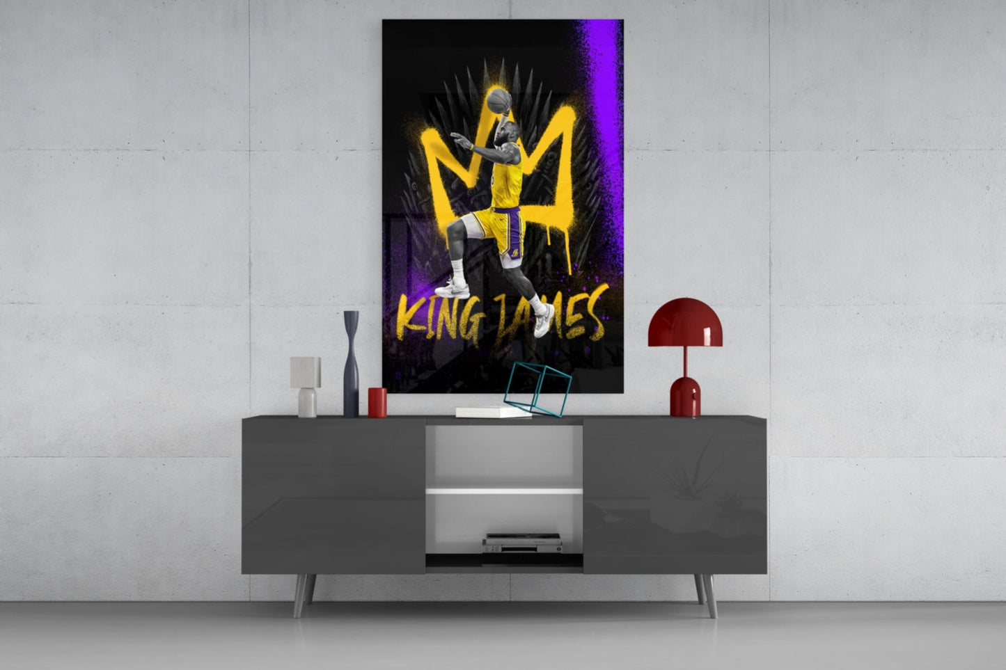 King James Glass Wall Art || Designer Collection