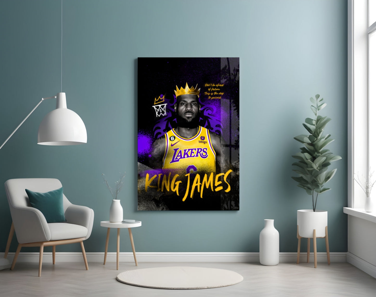 King James Glass Wall Art || Designer Collection