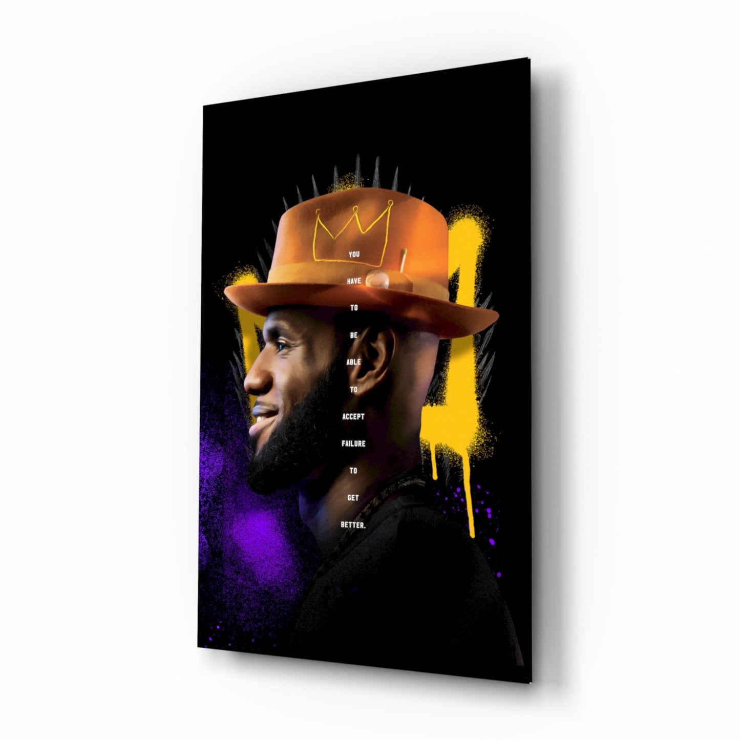 King James Glass Wall Art || Designer Collection