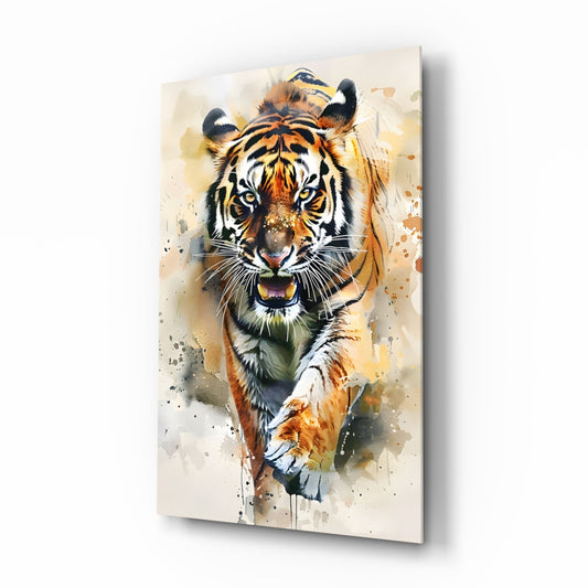 Tiger Glass Wall Art || Designer Collection