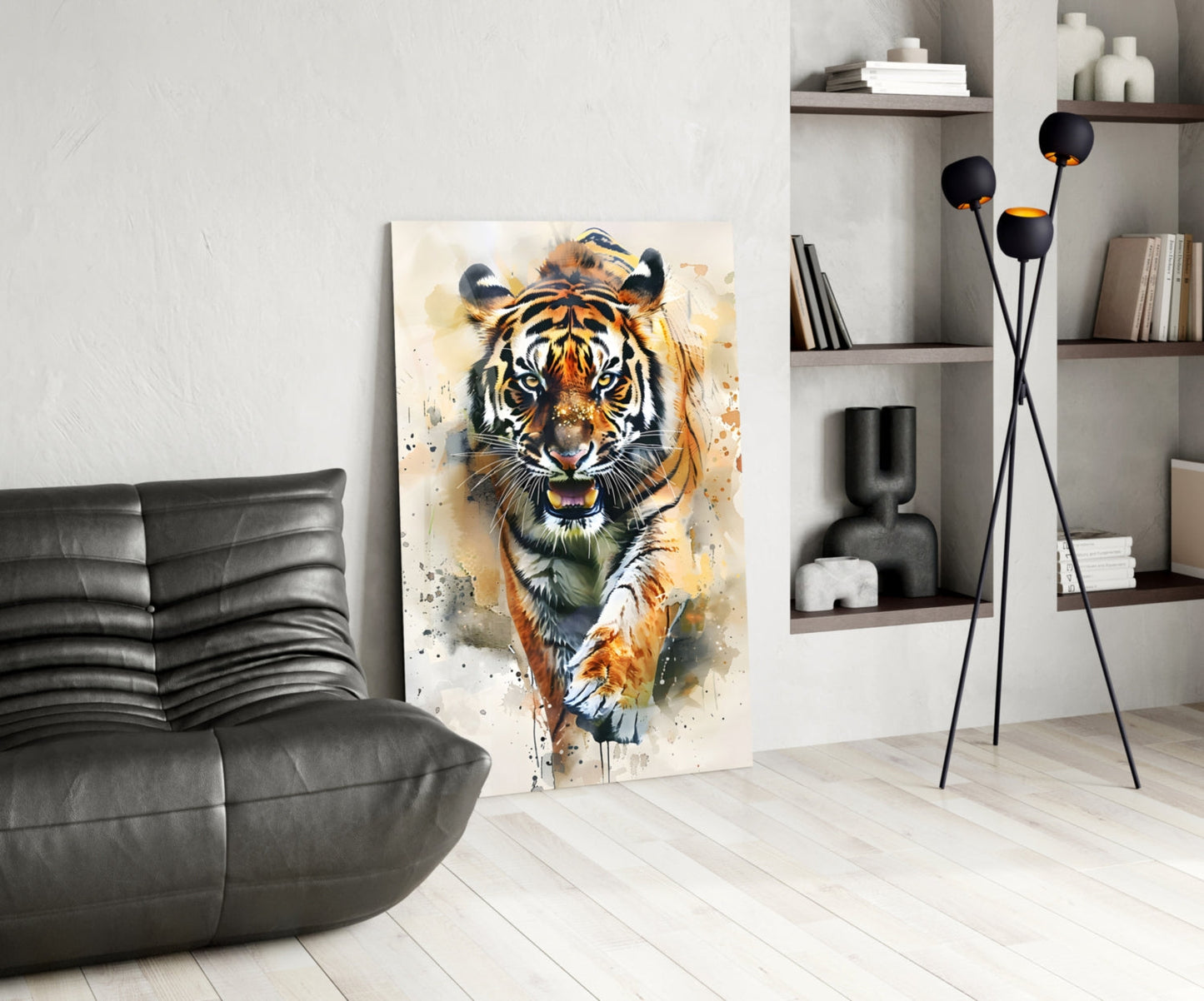 Tiger Glass Wall Art || Designer Collection