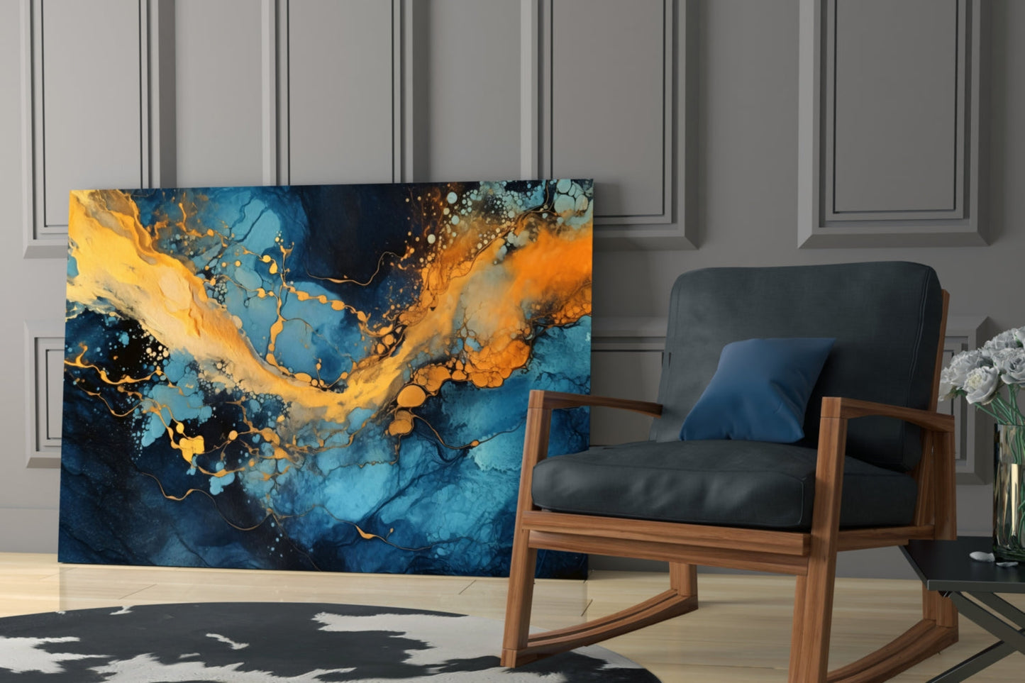 Marble Glass Wall Art || Designer Collection