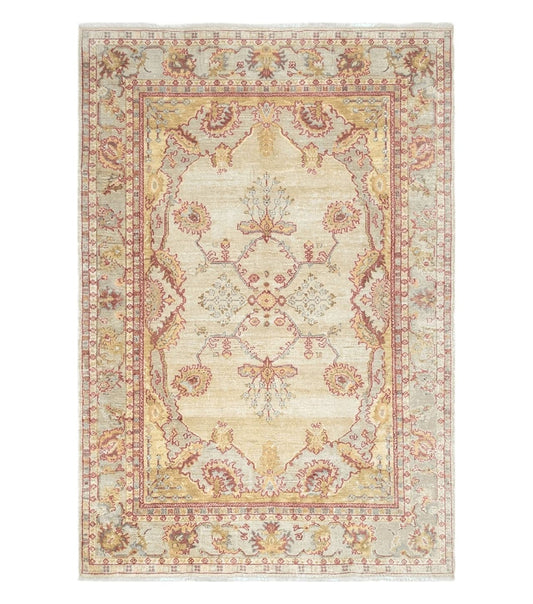 6x9 Turkish Oushak Rug, Wool Rug, Hand Knotted