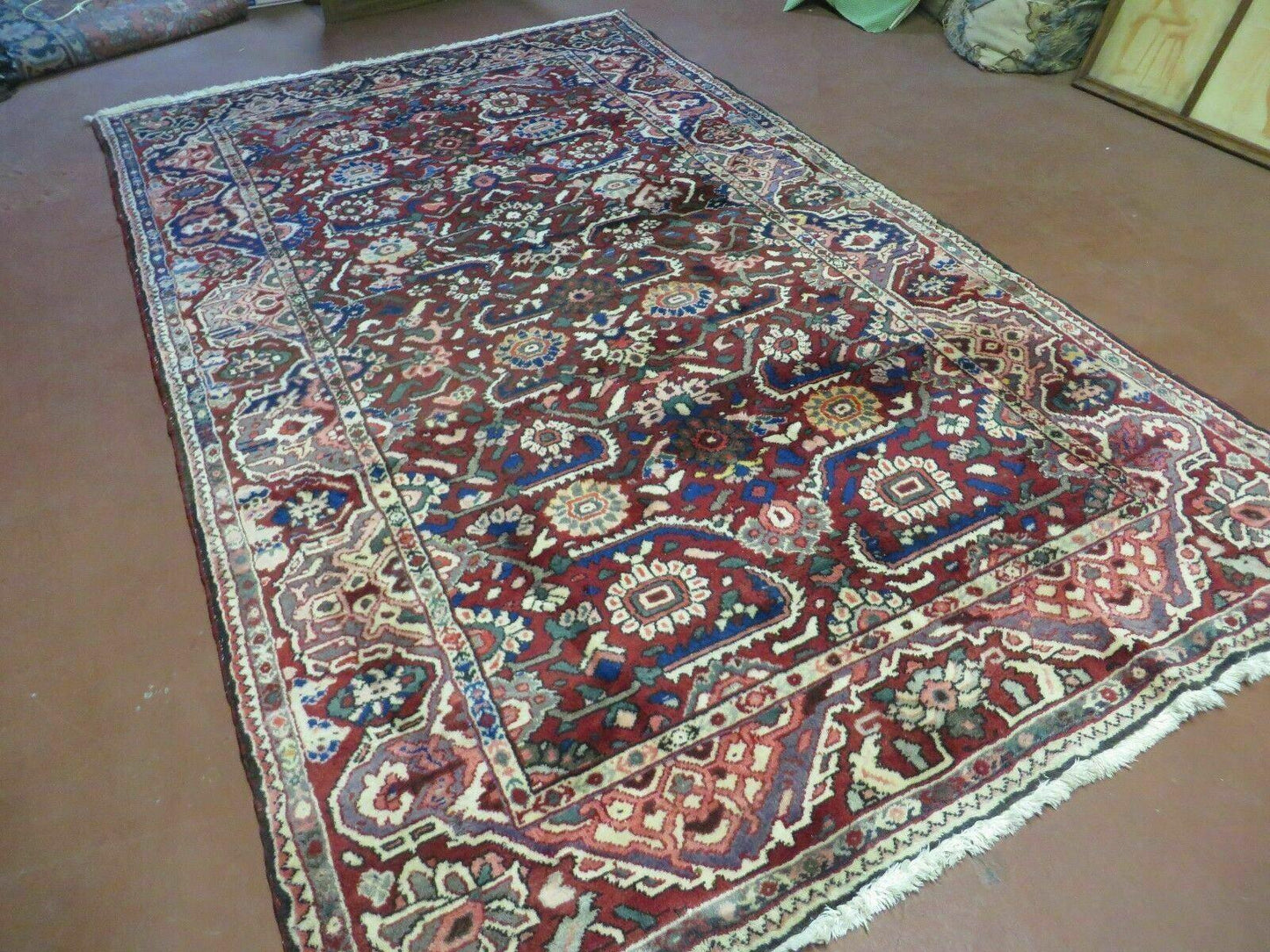 5' X 9' Antique Handmade Turkish Wool Veg Dyes Rug Nice # 107