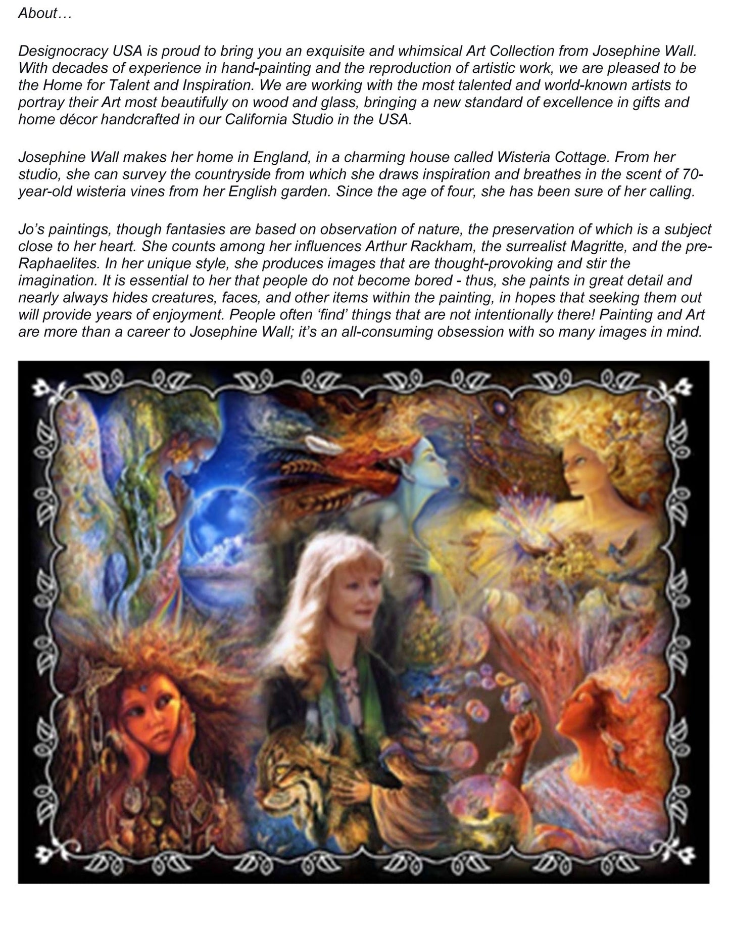 Honeysuckle Holiday Outdoor Scene by Josephine Wall - Christmas Decor - 845620F-JW
