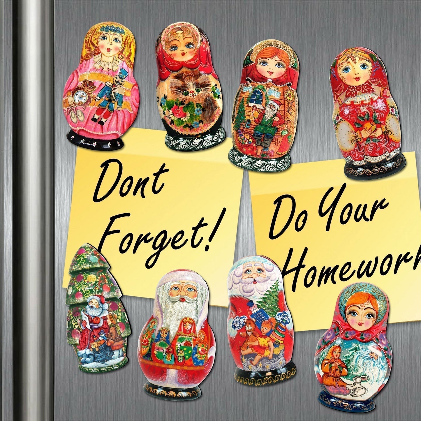 Patriotic Gnome Refrigerator Eco Wood Magnets Set of 3