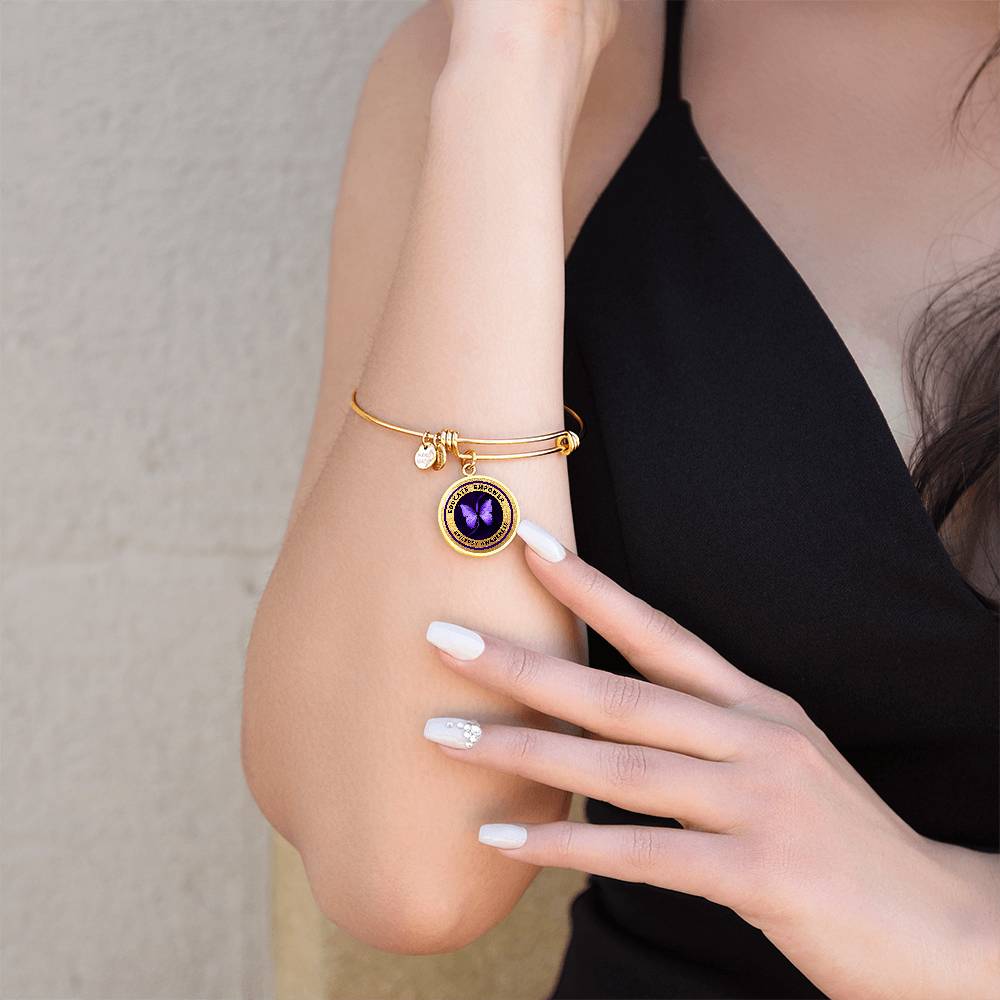 Educate, Advocate, Empower — Gold Epilepsy Awareness Pendant