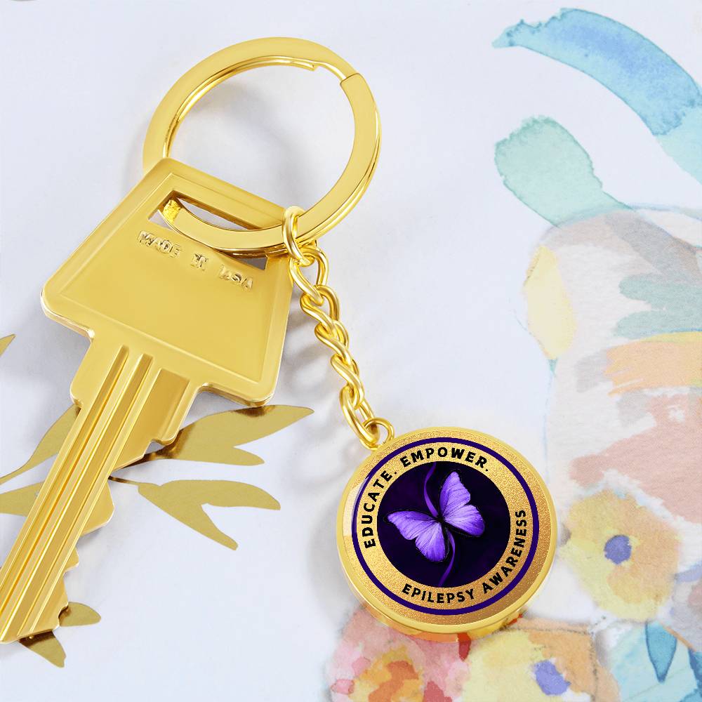 Educate. Empower. Epilepsy Awareness Keychain