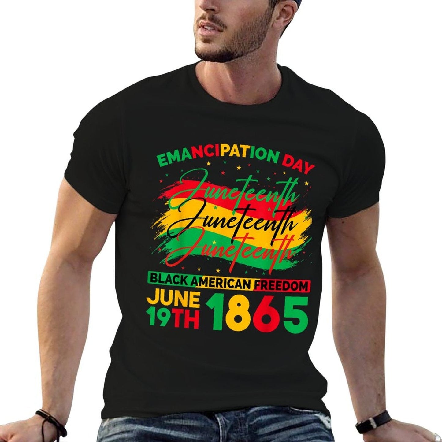 Juneteenth Black American Feedom 1865 Juneteenth Men Women  Wrinkle-resistant T-Shirt